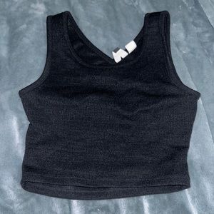 black cross back tank